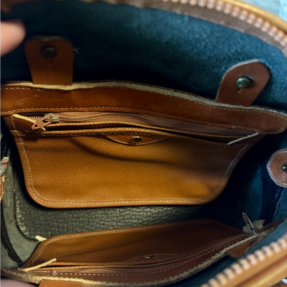 Dooney & Bourke Black and Tan Satchel - Picture 5 of 11